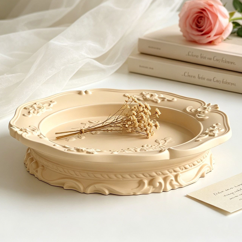 Natural Making Soap - Elegant Vintage Baroque Lace Silicone Mold,