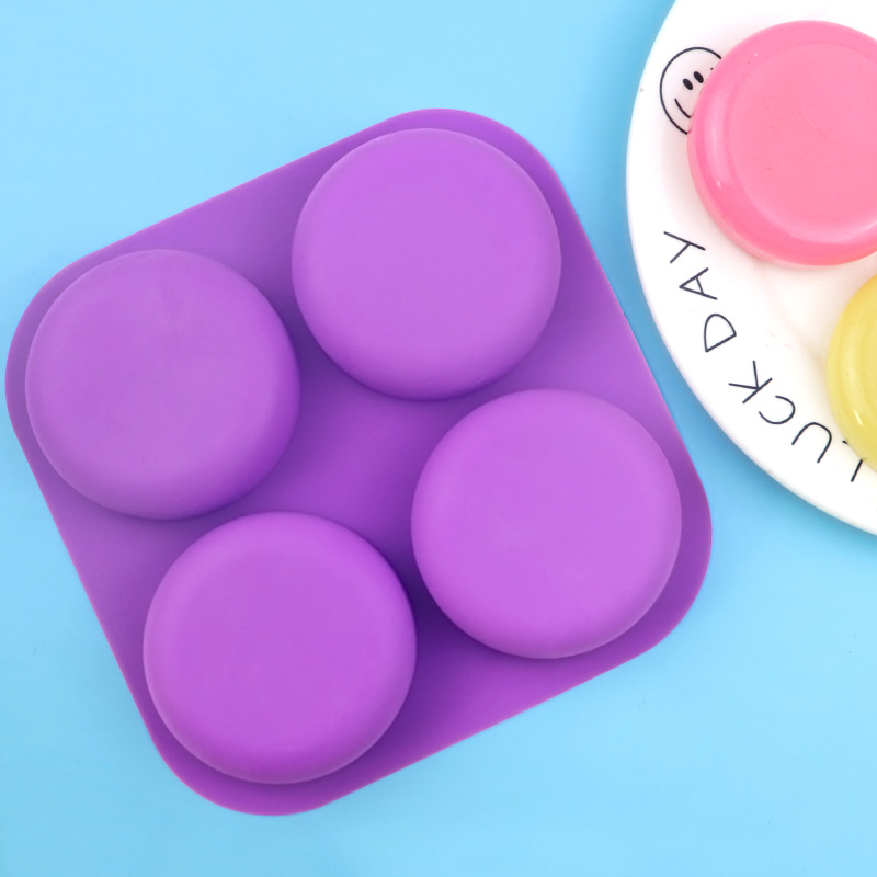 Soap Making Process - Wholesale 4-cavity Round Silicone Mold -