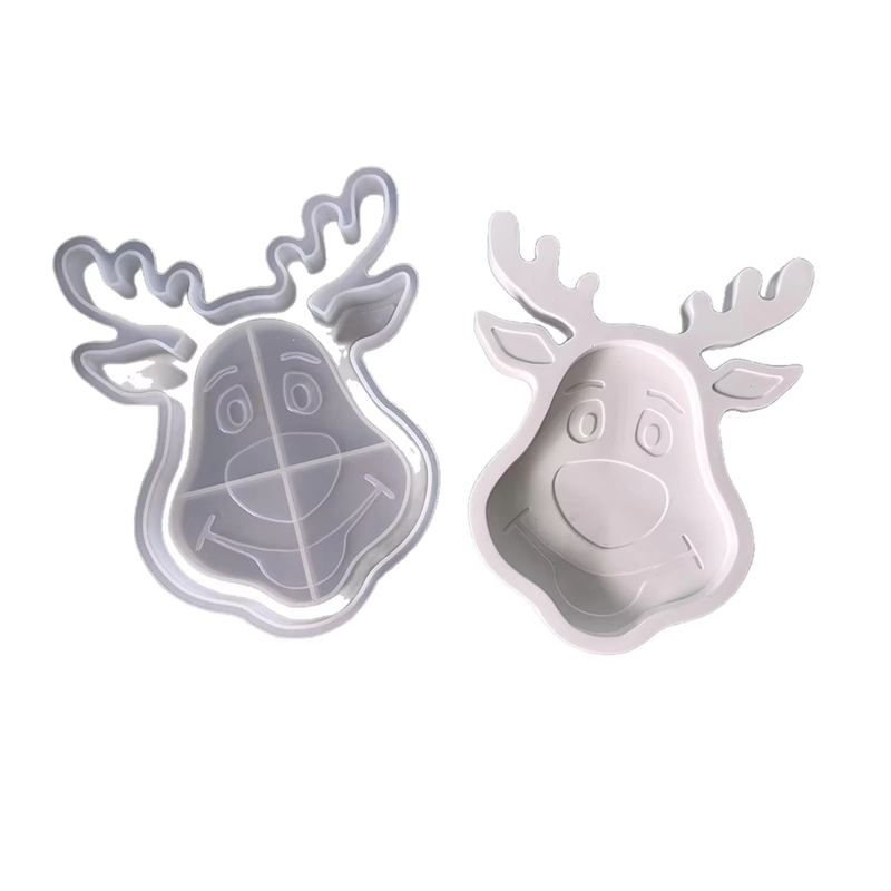 Soap Making Dish - ABUH-Christmas Decoration Silicone Mould Christmas Deer
