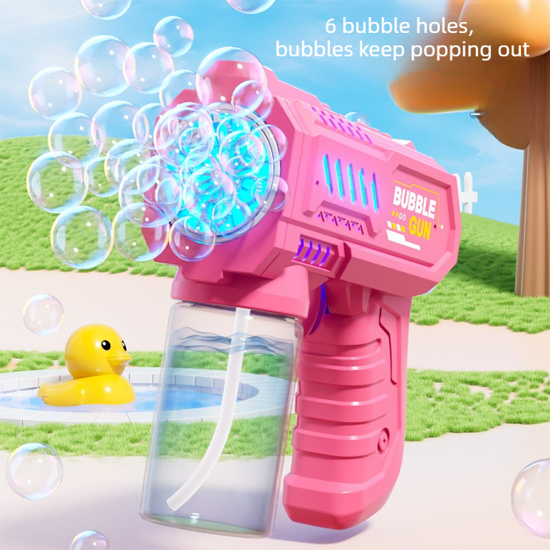 Soap Making Game - 6 Holes Bubble Machine Electric Bubble
