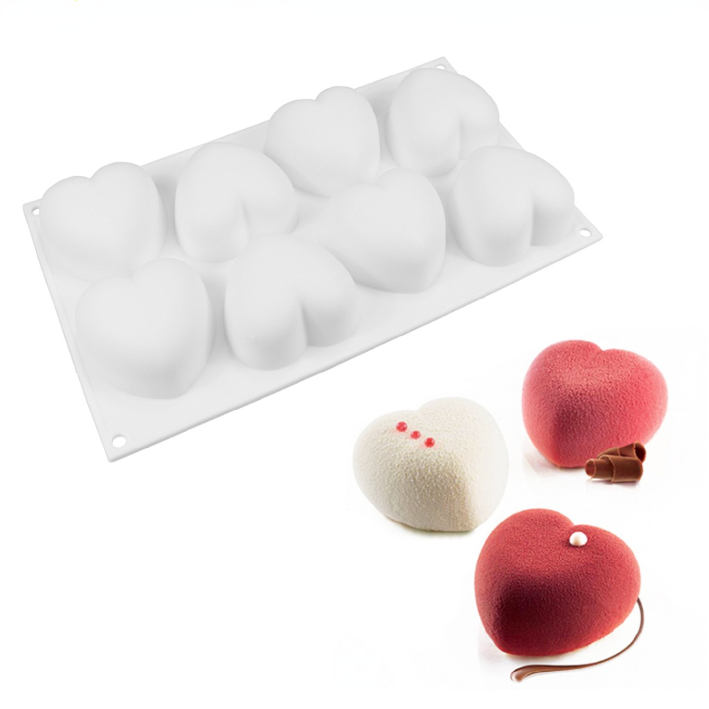 Natural Making Soap - Love Heart Silicone Soap Mold Handmade