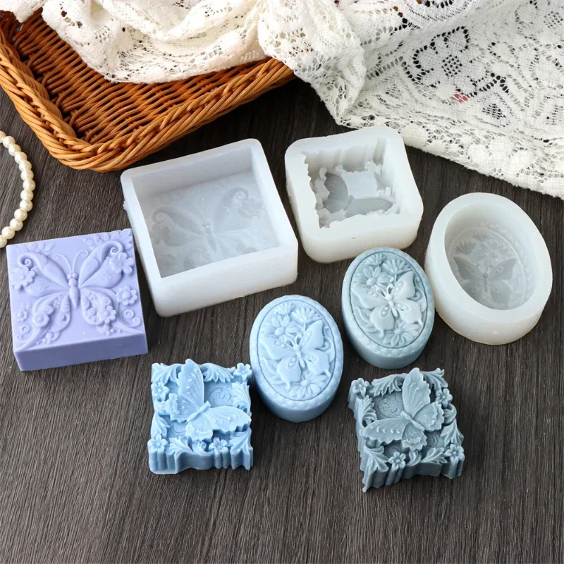 Soap Making Gifts - Silicone Soap Mold Flower Butterfly Plant