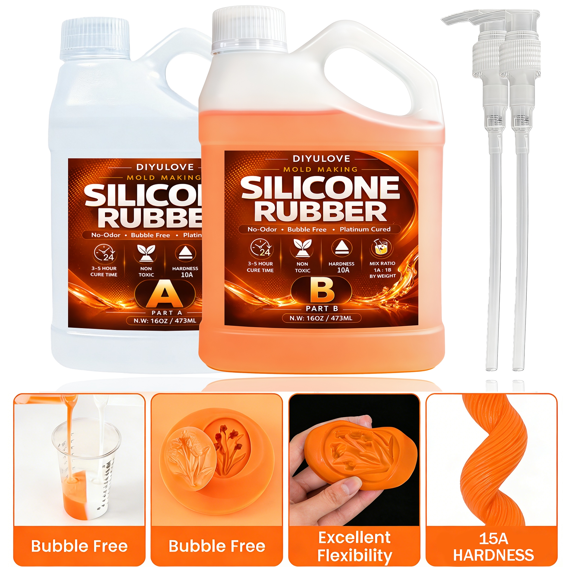Natural Making Soap - Liquid Silicone Rubber Kit,High-Performance Fast Cure