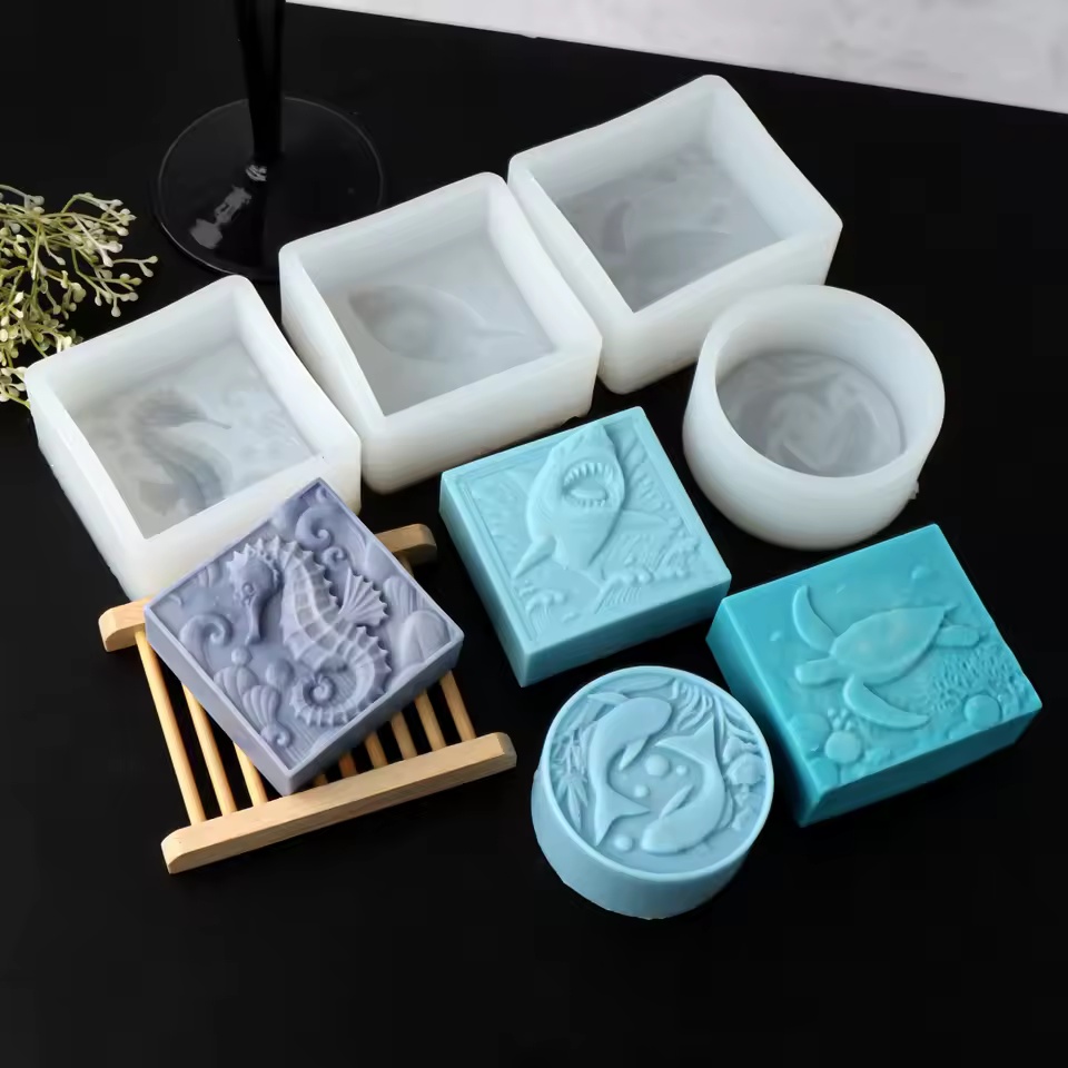 Soap Making Gifts - 3D Seahorse Silicone Soap Mold DIY