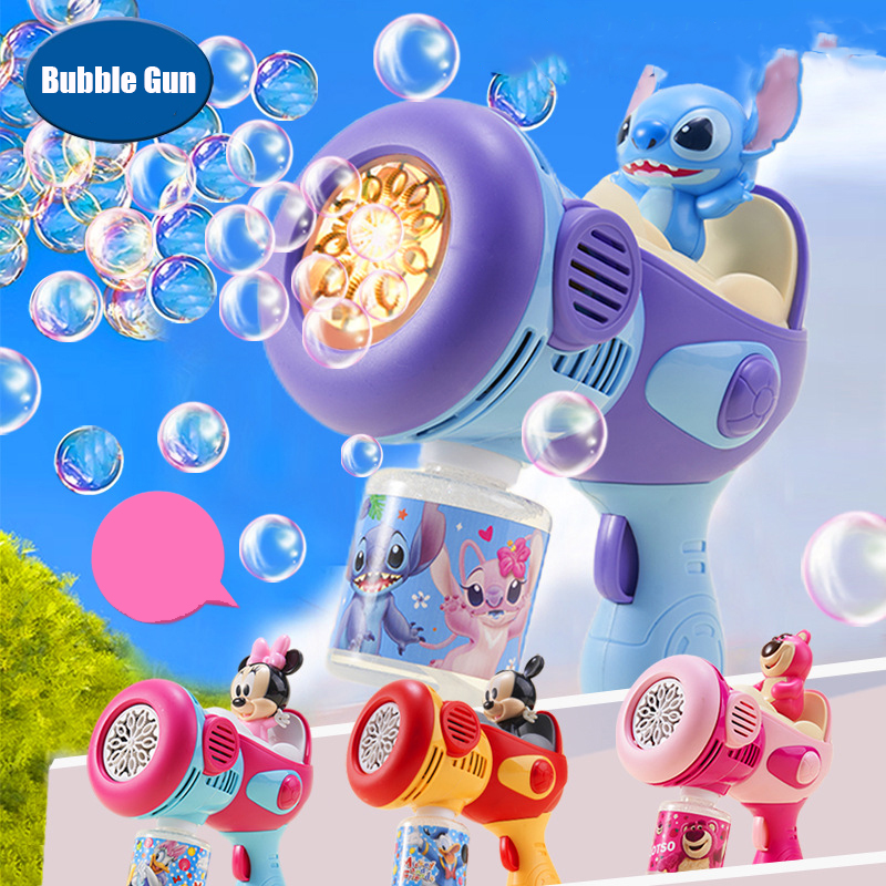 Soap Making Game - Stitch Mickey Minnie Bubble Gun Toys