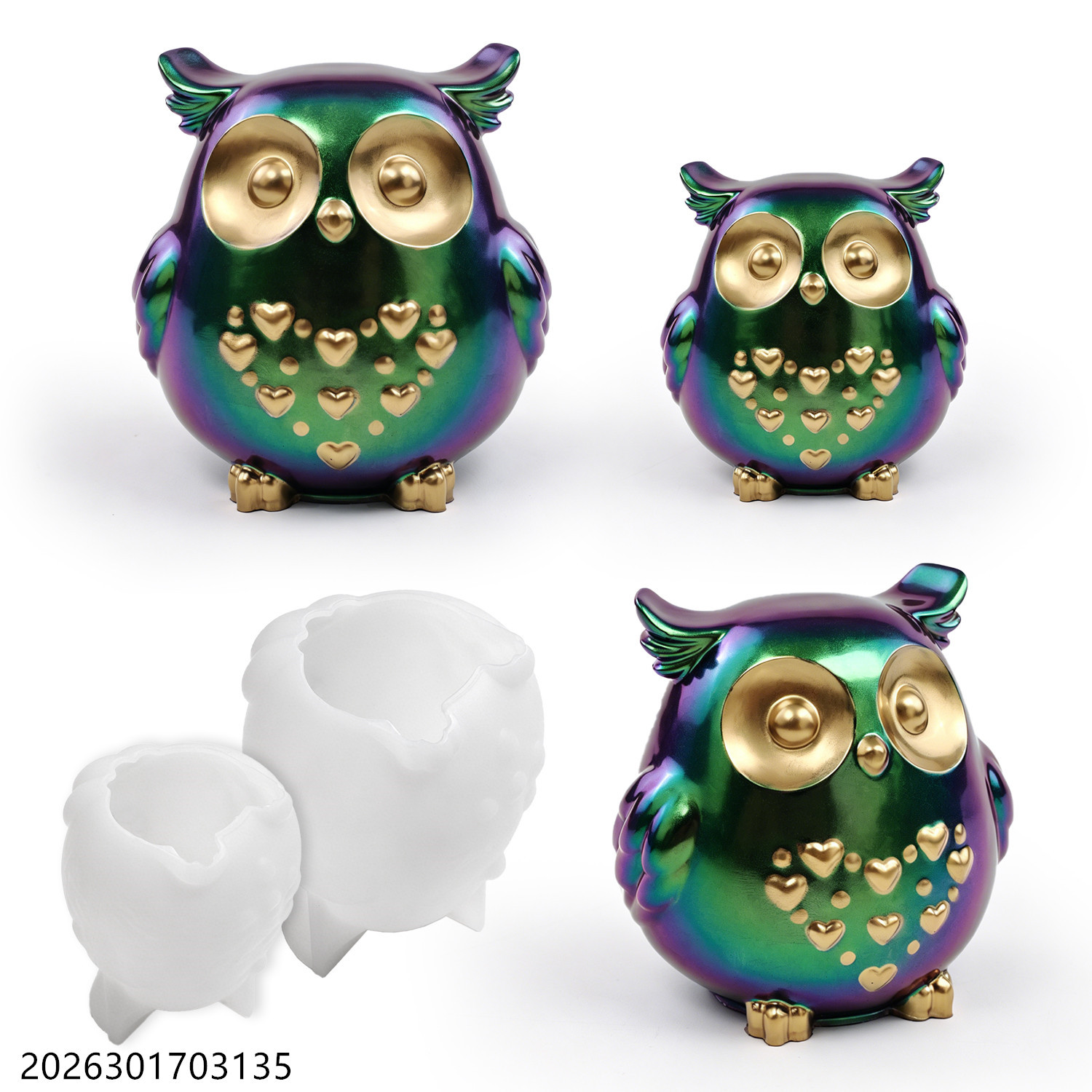 Natural Making Soap - Owl Silicone Mold 3D Bird Shape