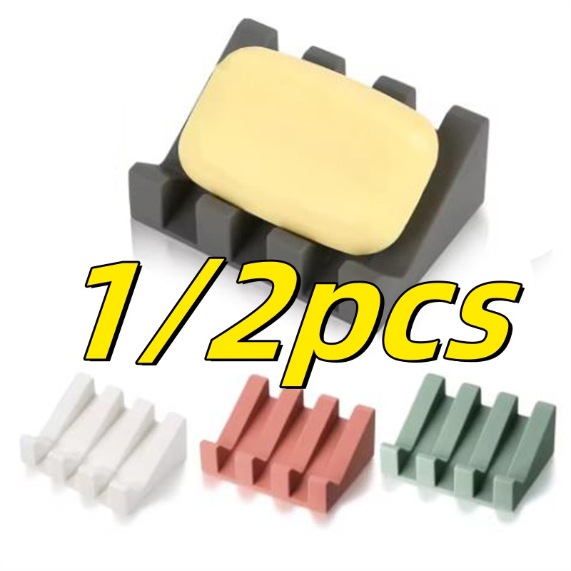 Soap Making Dish - 1/2/4PCS Bathroom Silicone Soap Dish Shower
