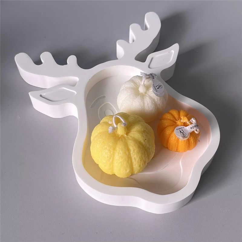 Soap Making Dish - A55F-Christmas Deer Silicone Mold Snowflake Elktray