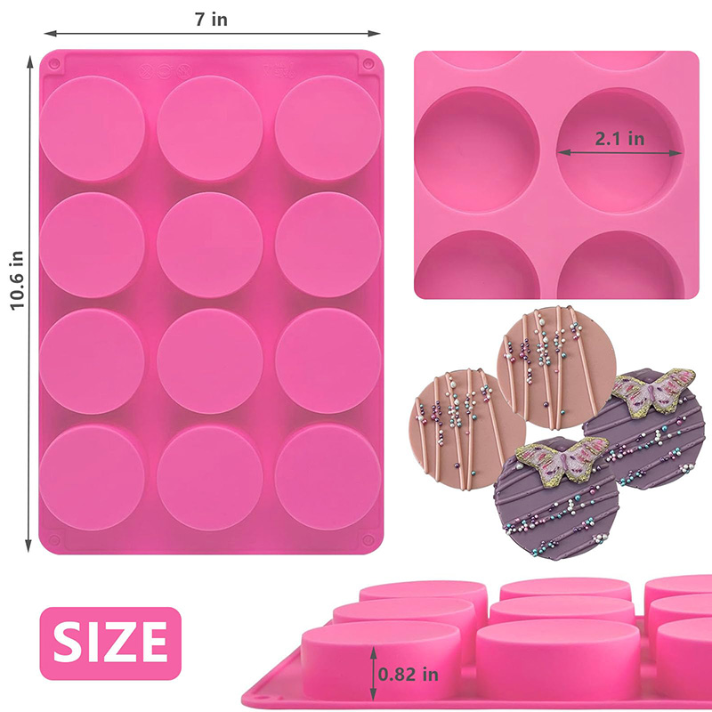 Round Silicone Molds 12-Cavity - Natural Making Soap ulasan dan harga