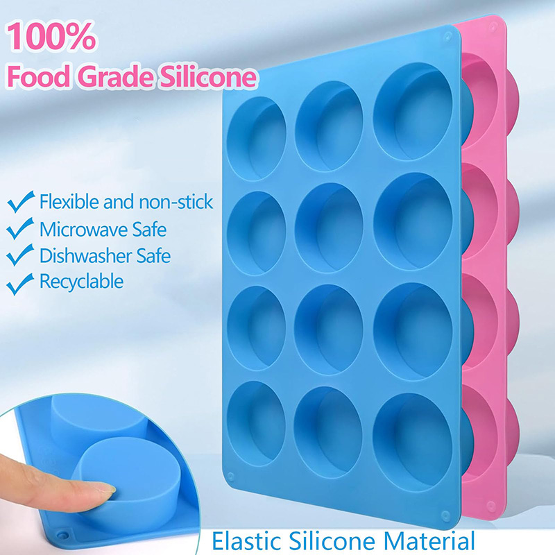 Round Silicone Molds 12-Cavity - Natural Making Soap ulasan dan harga