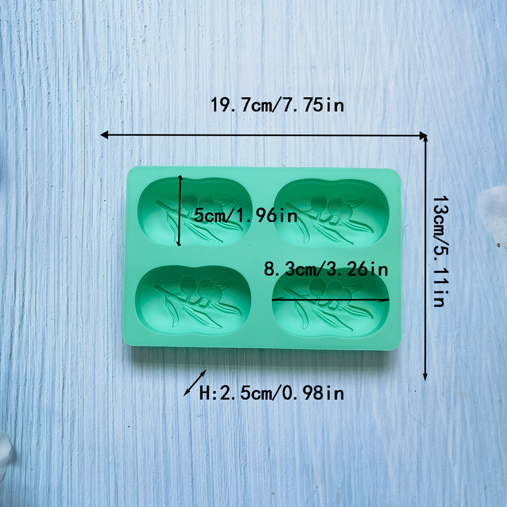 4 Cavities Oval Olive Tree Sil - Soap Making Gifts ulasan dan harga