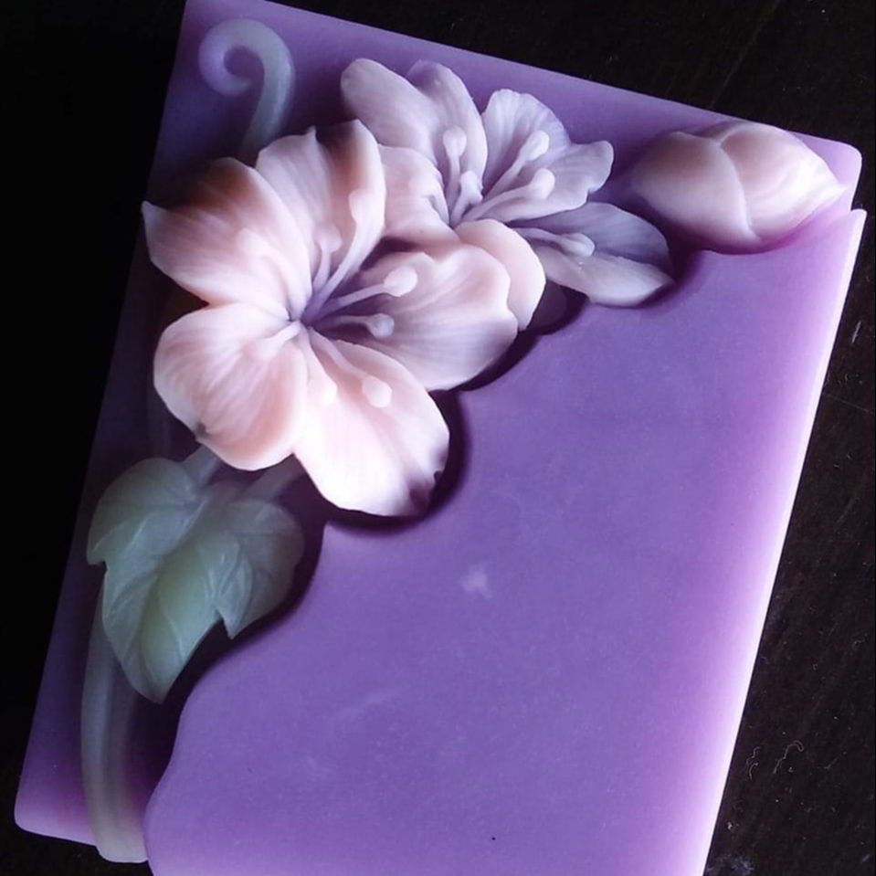 Pretty Floral Soap Mold Rectan - Soap Making Process ulasan dan harga