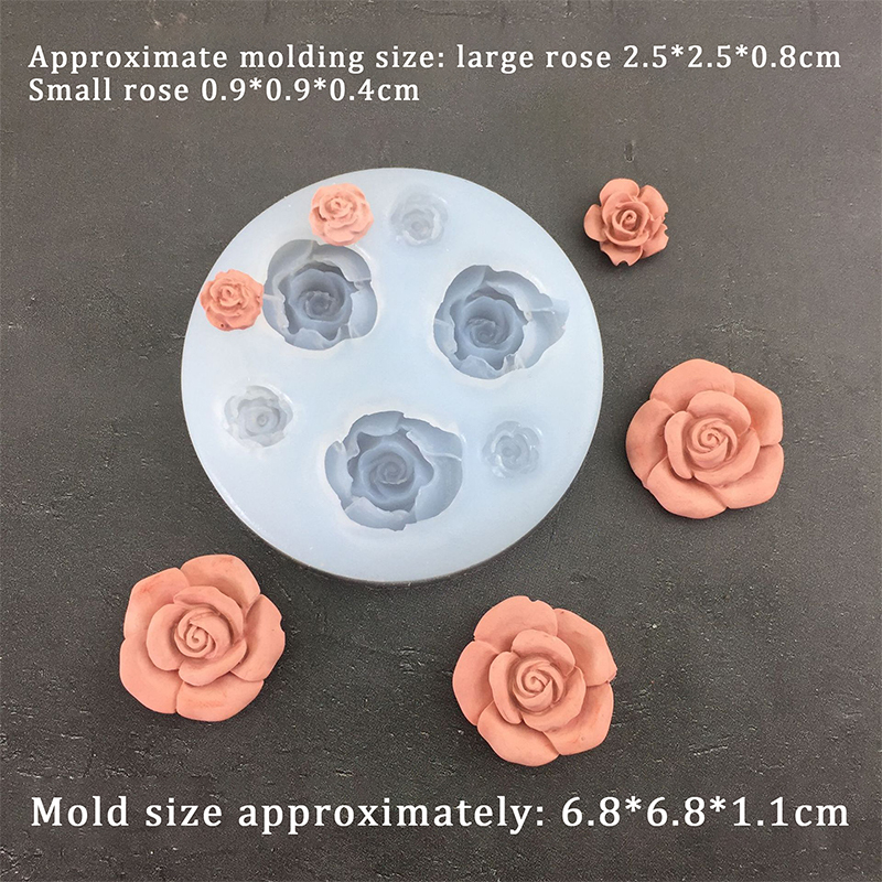 3D Rose Flower Shape Leaf Sili - Natural Making Soap ulasan dan harga