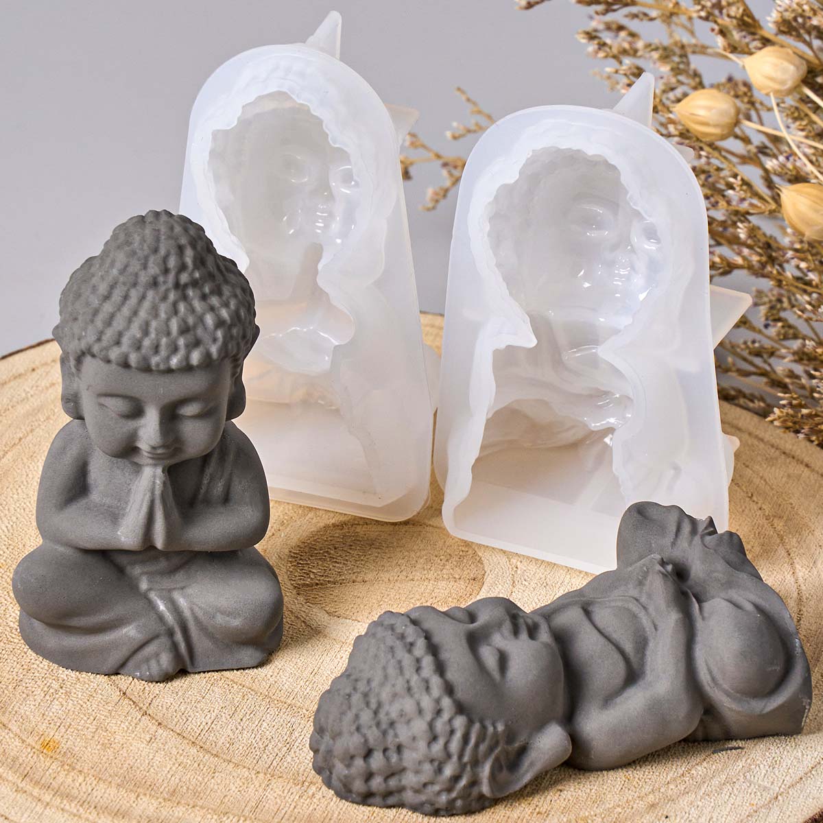 3D Buddha Silicone Candle Mold - Soap Making Process ulasan dan harga