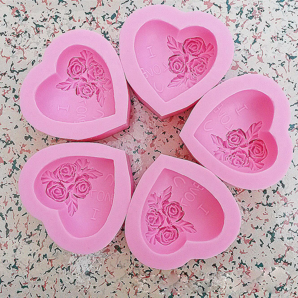 Love Rose Heart Silicone Mould - Soap Making Dish ulasan dan harga