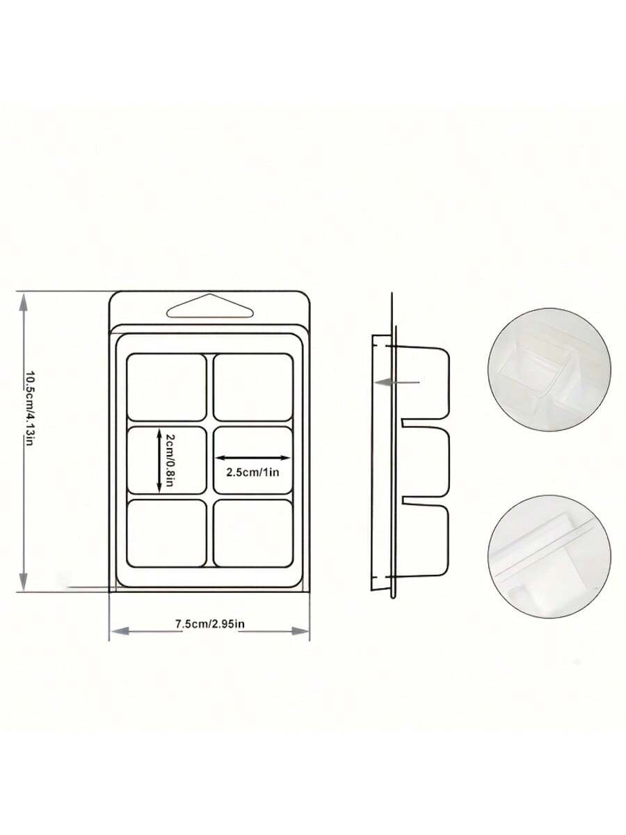 12/24 Pieces Rectangular 6-Hol - Soap Making Websites ulasan dan harga
