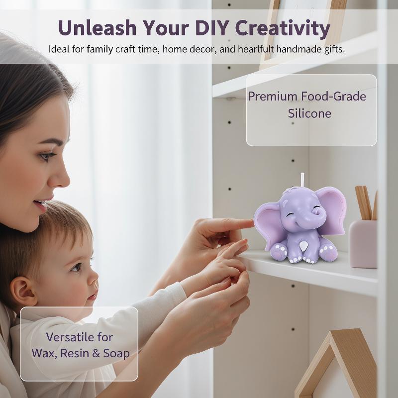 Cute 3D Elephant Silicone Cand - Natural Making Soap ulasan dan harga