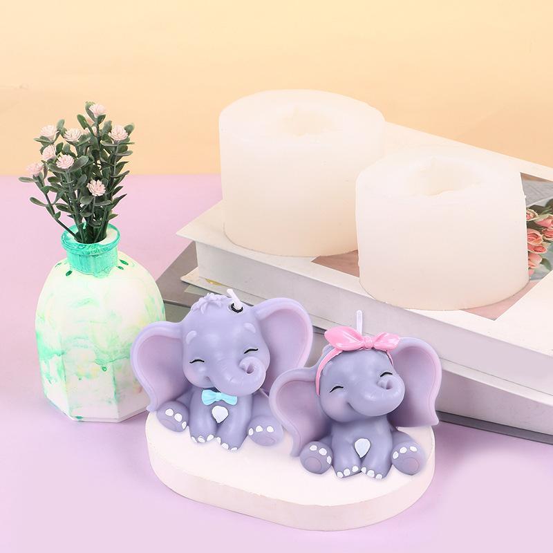 Cute 3D Elephant Silicone Cand - Natural Making Soap ulasan dan harga