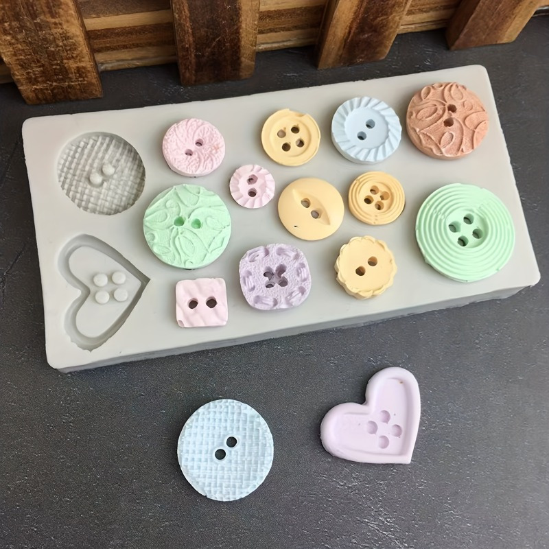 Buttons Shape Silicone Mold Si - Natural Making Soap ulasan dan harga