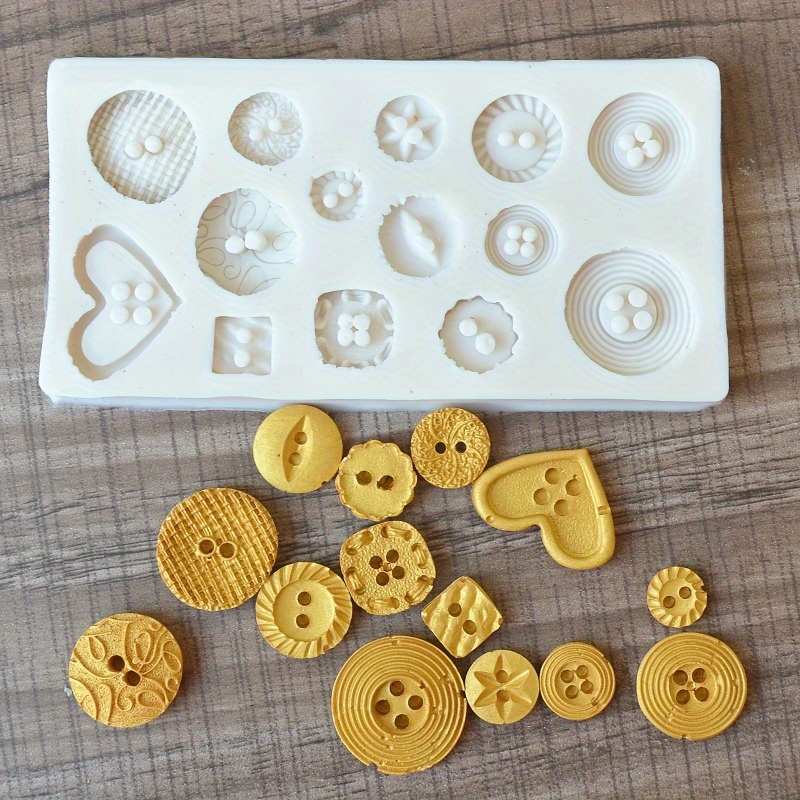Buttons Shape Silicone Mold Si - Natural Making Soap ulasan dan harga