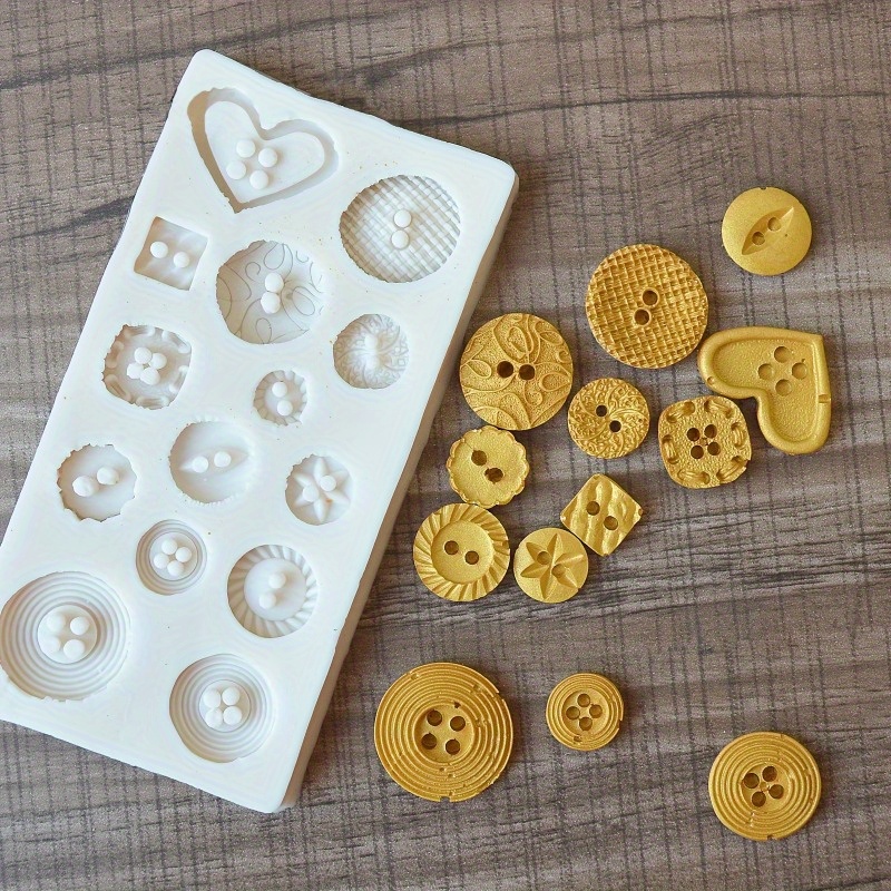 Buttons Shape Silicone Mold Si - Natural Making Soap ulasan dan harga