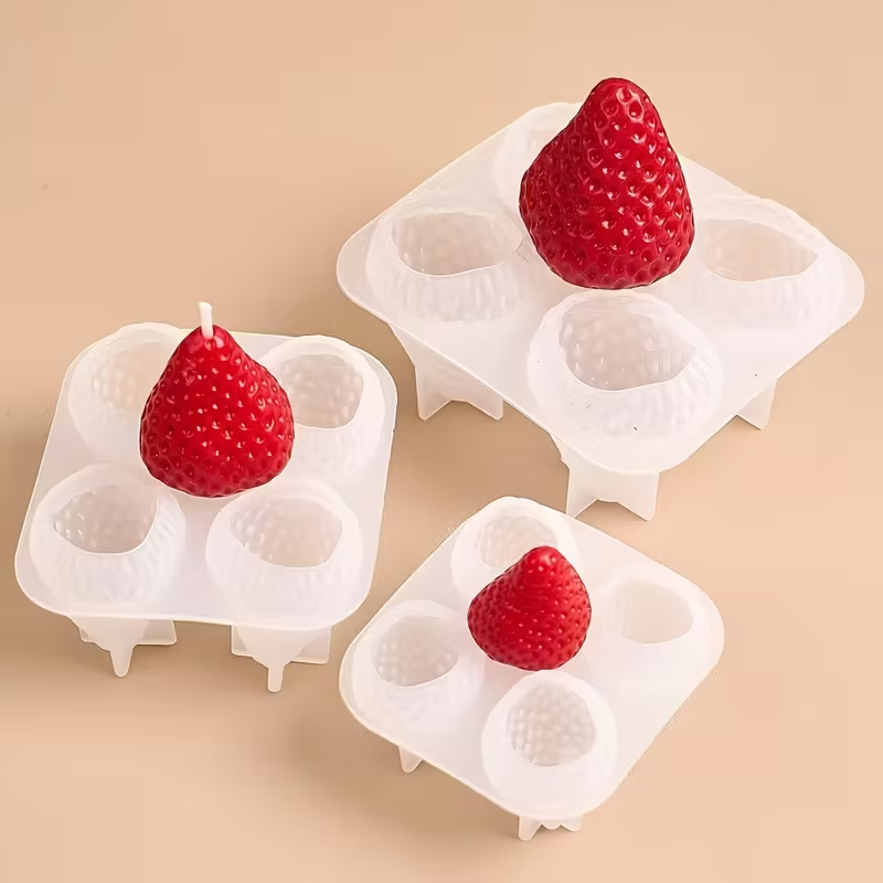 Strawberry Silicone Candle Mol - Soap Making Gifts ulasan dan harga