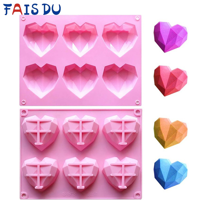 FAIS DU 3D Diamond Heart Silic - Soap Making Websites ulasan dan harga