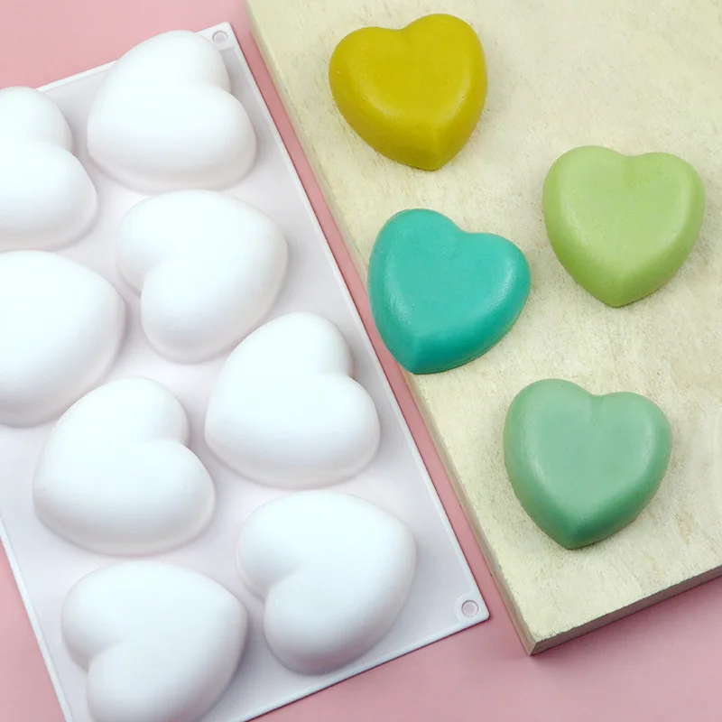 Love Heart Silicone Soap Mold  - Natural Making Soap ulasan dan harga