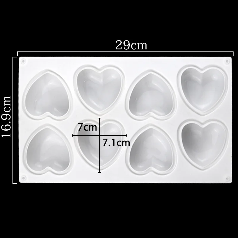 Love Heart Silicone Soap Mold  - Natural Making Soap ulasan dan harga