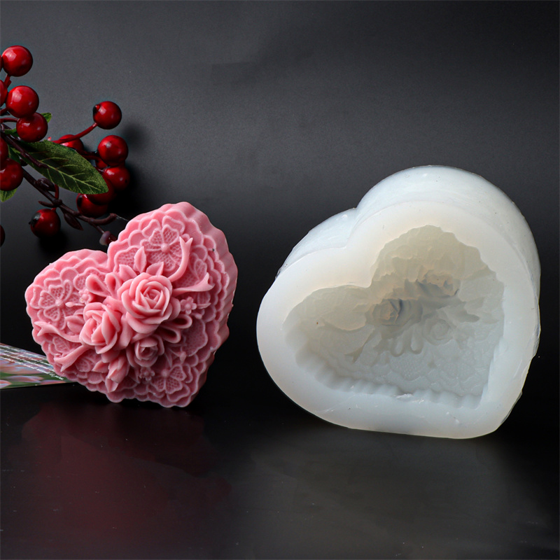 Heart Shaped Rose Silicone Soa - Soap Making Gifts ulasan dan harga