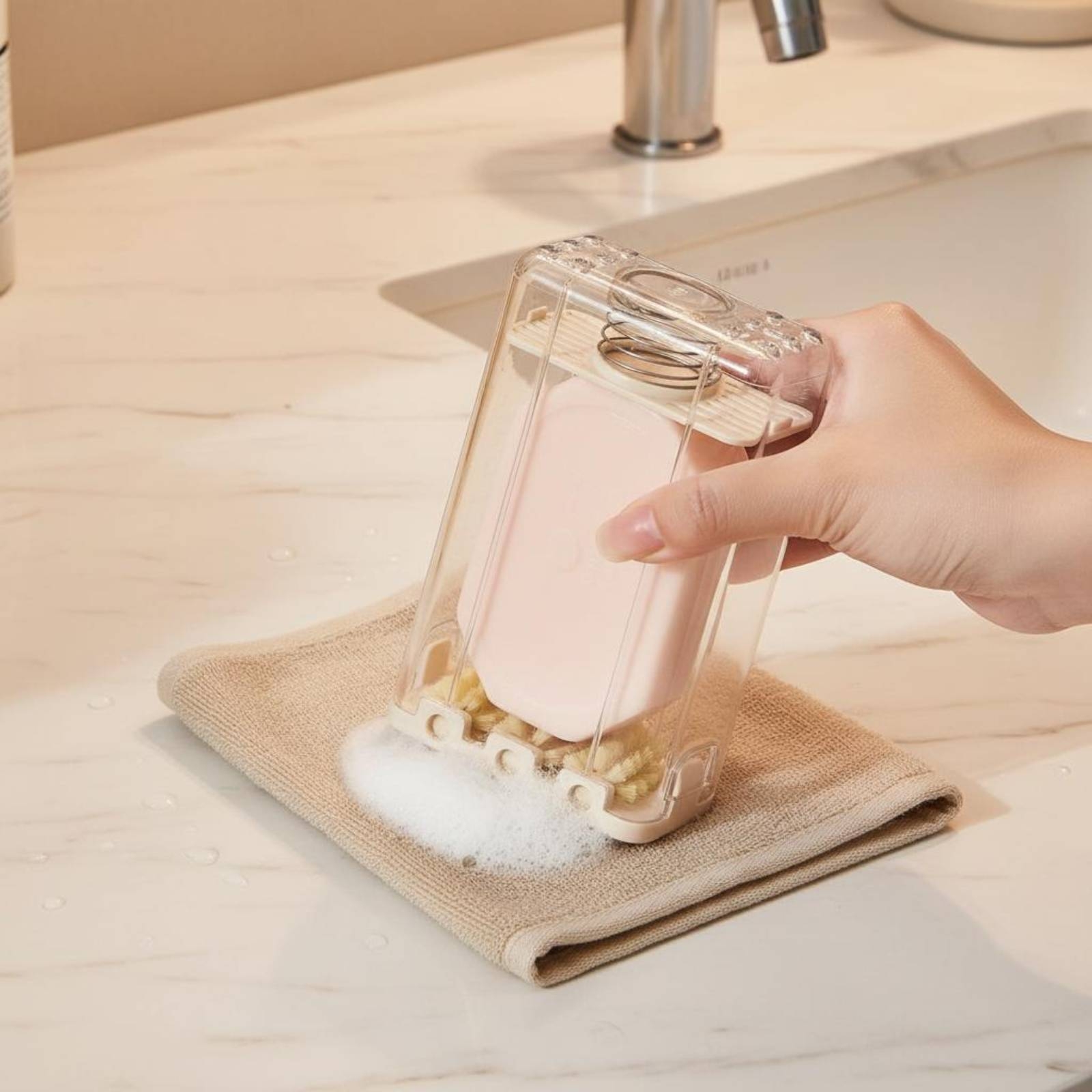 Soap Dish with Brush Foam Maki - Soap Making Dish ulasan dan harga