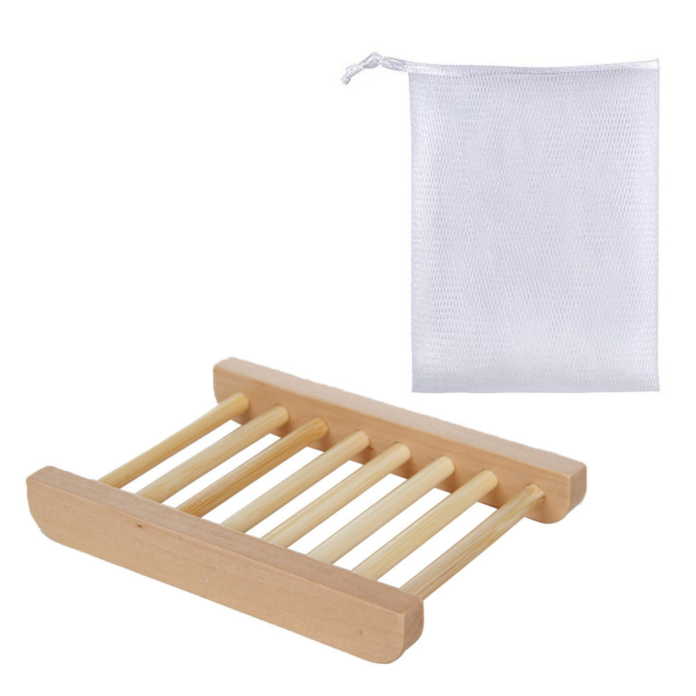 1Set Bathroom Wooden Soap Hold - Soap Making Dish ulasan dan harga