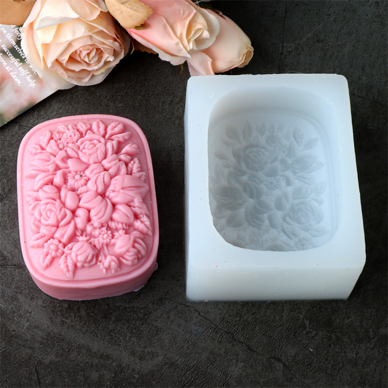 Square Floral Silicone Soap Mo - Soap Making Gifts ulasan dan harga