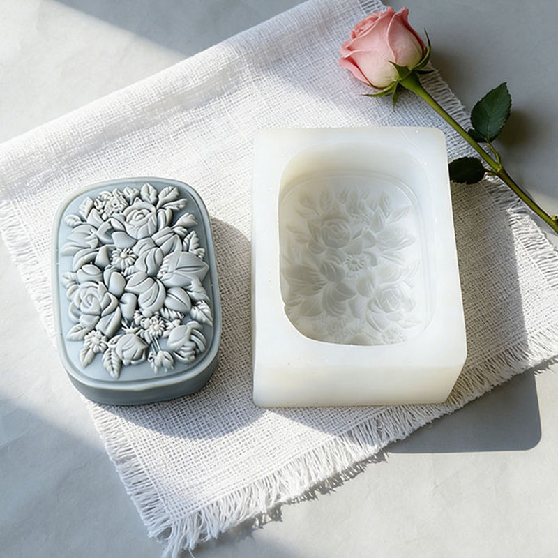Square Floral Silicone Soap Mo - Soap Making Gifts ulasan dan harga