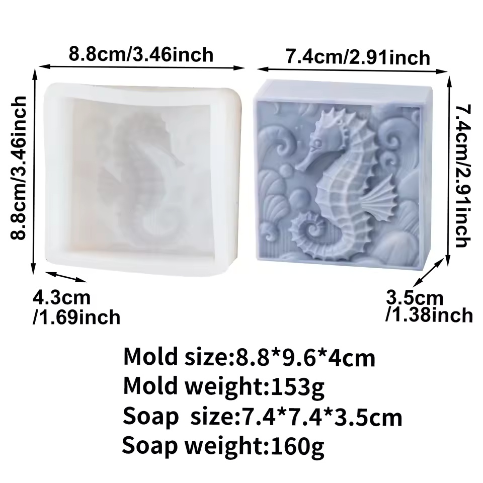 3D Seahorse Silicone Soap Mold - Soap Making Gifts ulasan dan harga