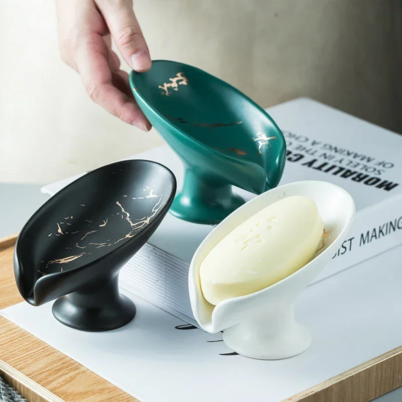 1PCS Ceramic Leaf-shaped Drain - Soap Making Dish ulasan dan harga