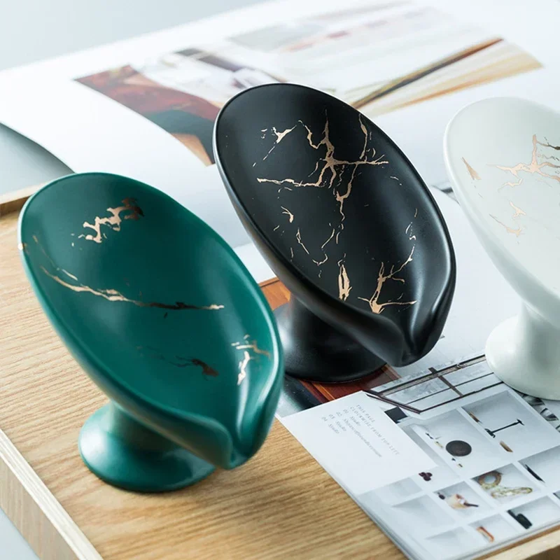 1PCS Ceramic Leaf-shaped Drain - Soap Making Dish ulasan dan harga
