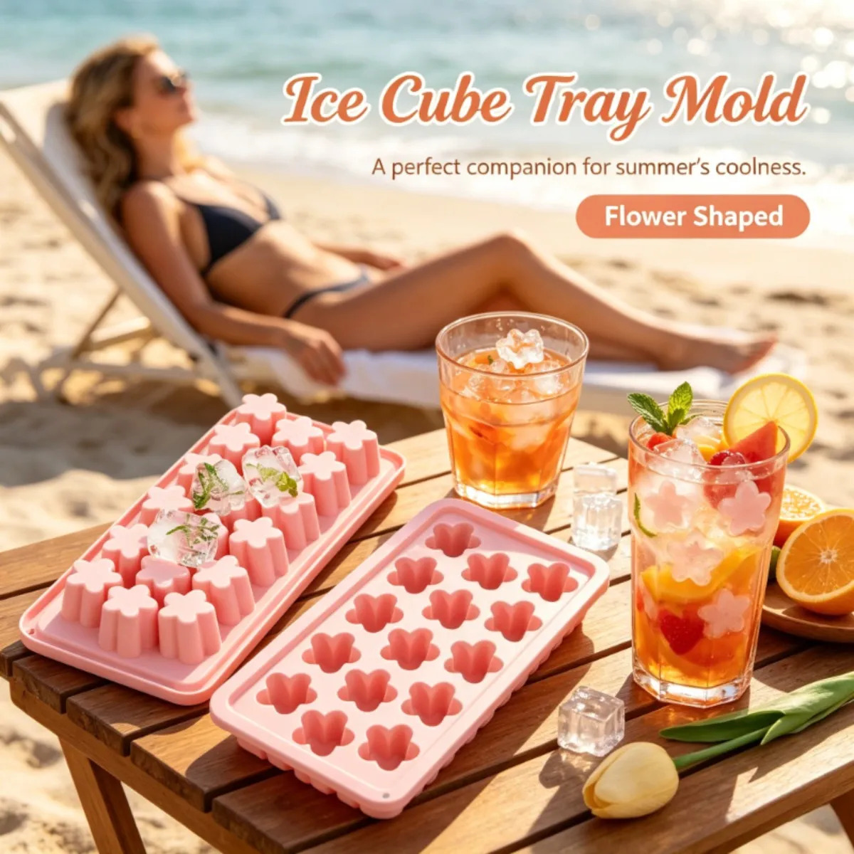 1pc Flower Ice Cube Tray with  - Soap Making Websites ulasan dan harga