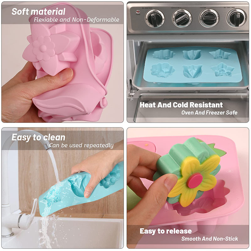Silicone Flower Cake Molds 6-C - Soap Making Websites ulasan dan harga
