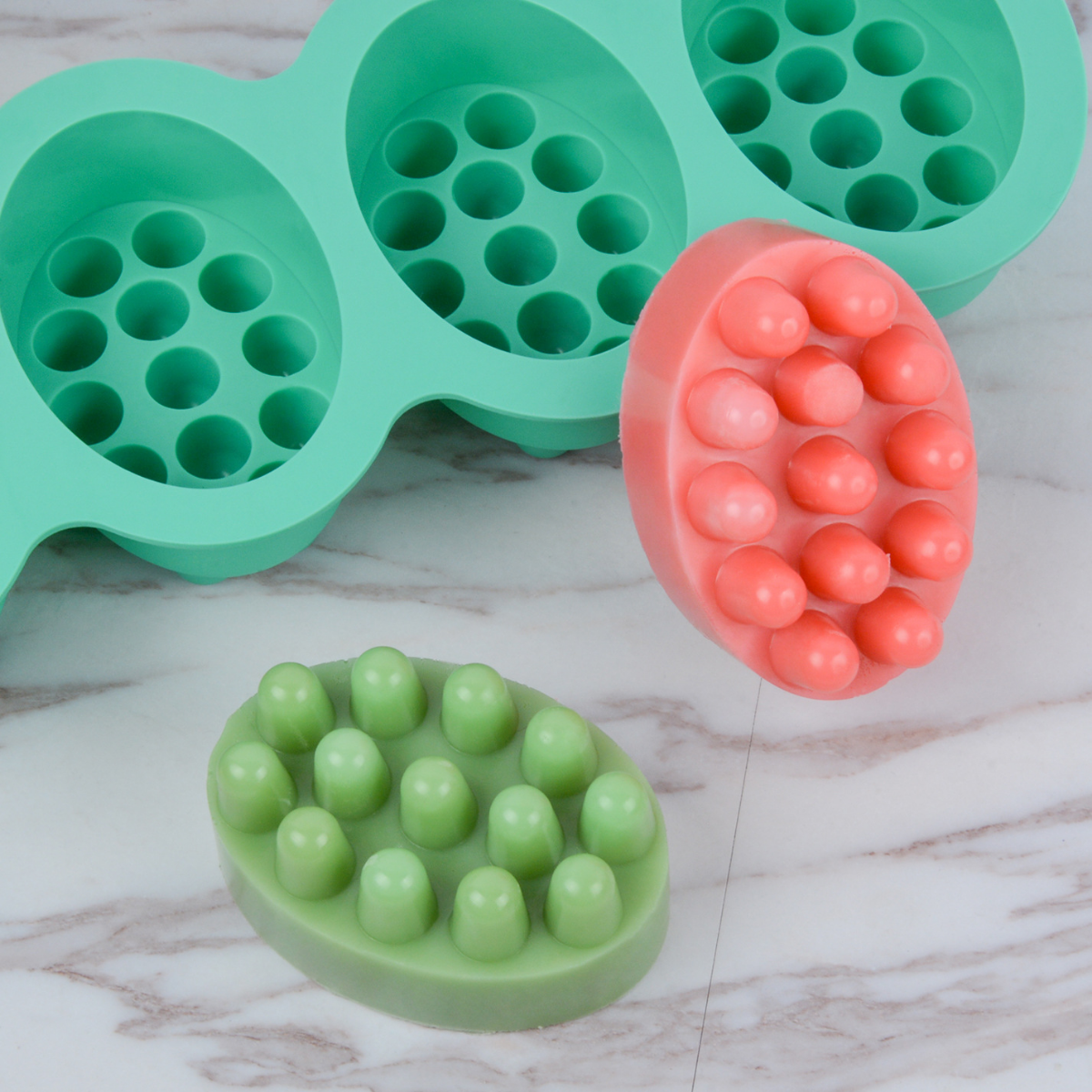 4 Hole Oval Massage Soap Silic - Soap Making Gifts ulasan dan harga