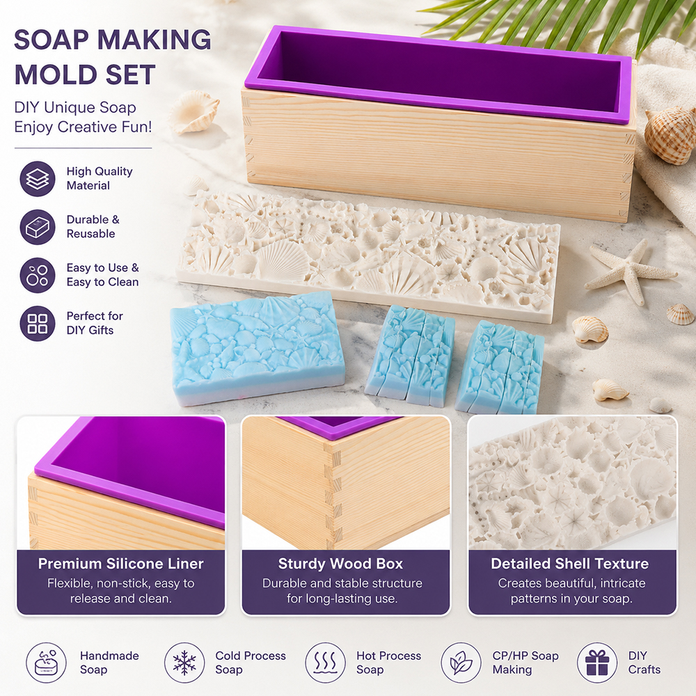 Ocean Seashell Mat Silicone So - Soap Making Process ulasan dan harga