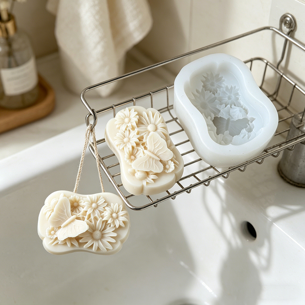 Butterfly Flower Silicone Soap - Soap Making Process ulasan dan harga