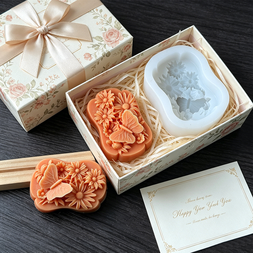 Butterfly Flower Silicone Soap - Soap Making Process ulasan dan harga