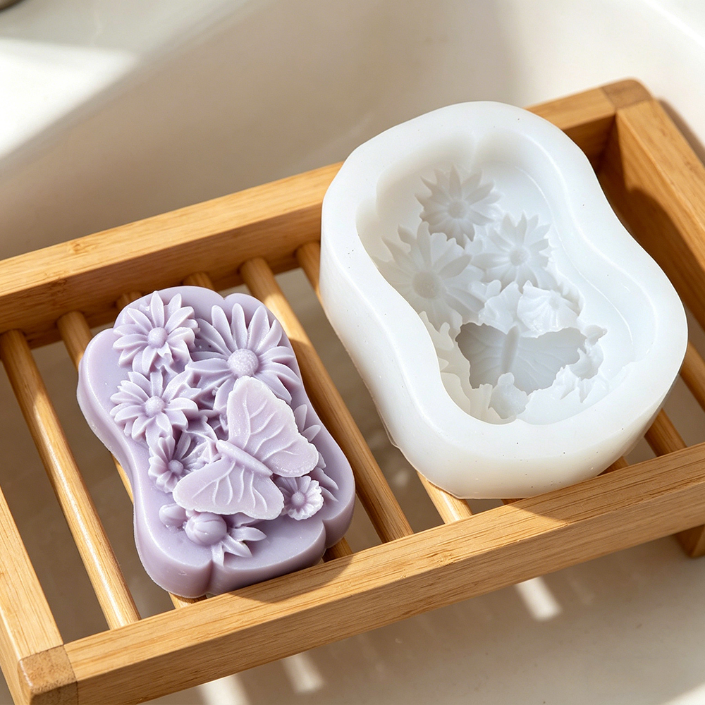 Butterfly Flower Silicone Soap - Soap Making Process ulasan dan harga