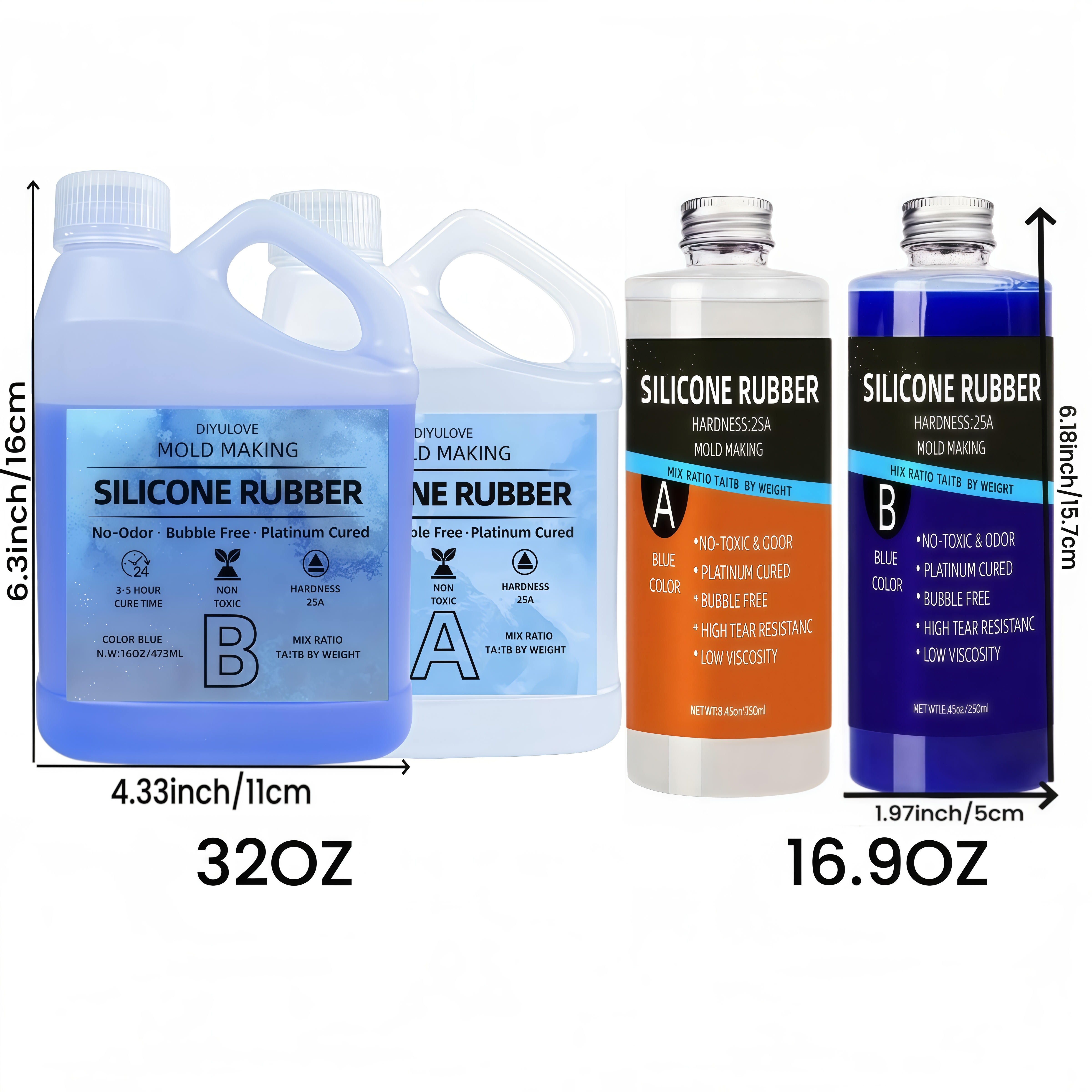 32oz High-Performance Silicone - Natural Making Soap ulasan dan harga