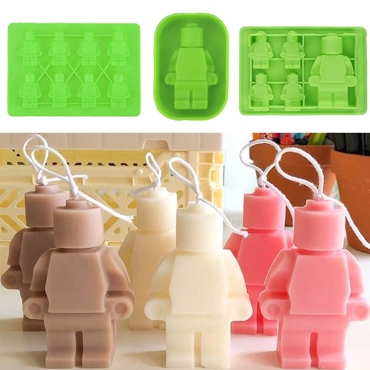 5-Cavity Robots Silicone Candl - Soap Making Websites ulasan dan harga